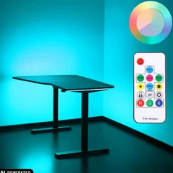 Worktime Game | 140x80 - Elektrisch höhenverstellbarer Schreibtisch Schwarz