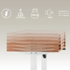 Worktime Style | 120x60 - Elektrisch höhenverstellbarer Schreibtisch Eiche/Weiß