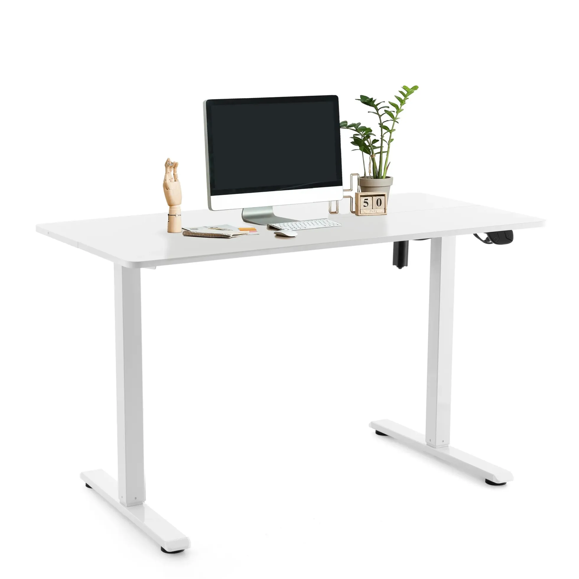 Worktime | 120x60 - Elektrisch höhenverstellbarer Schreibtisch Weiß