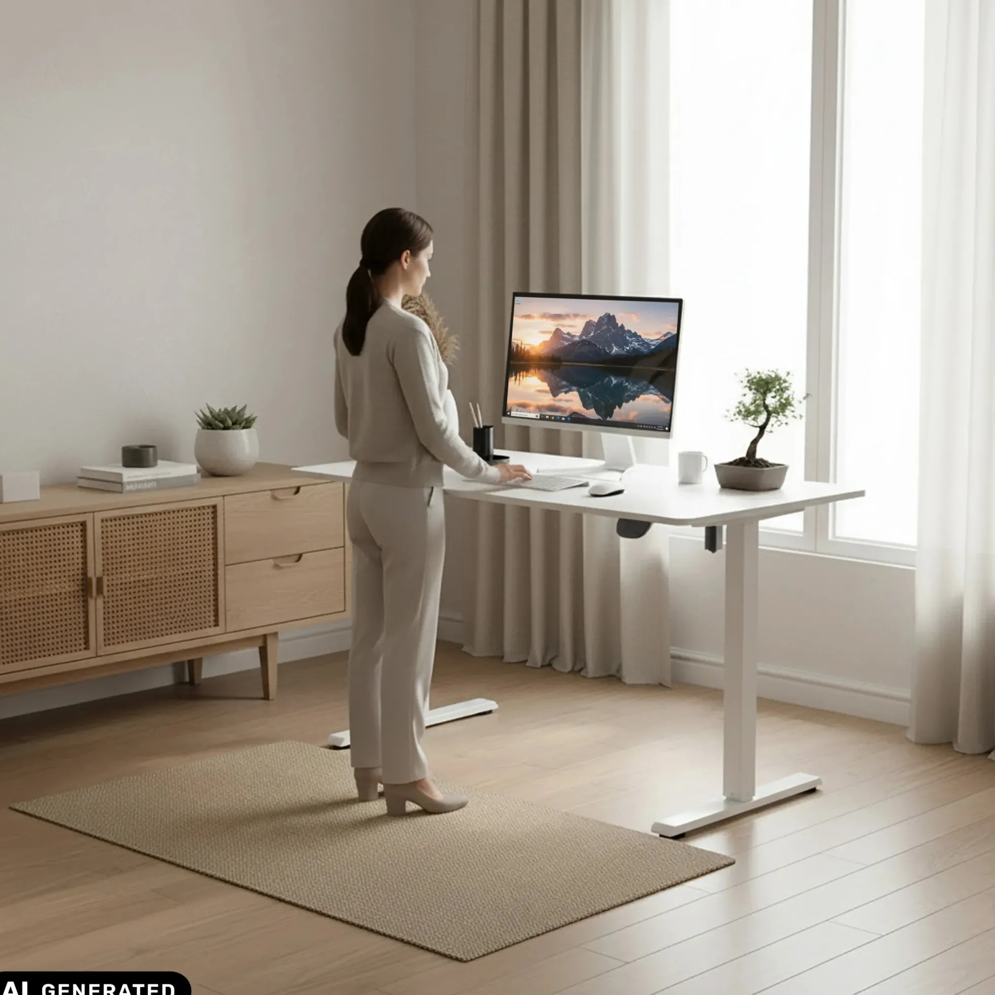 Worktime | 120x60 - Elektrisch höhenverstellbarer Schreibtisch Weiß