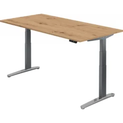XBHM 2E GC | Schreibtisch 200 x 100 elektrisch höhenverstellbar Asteiche