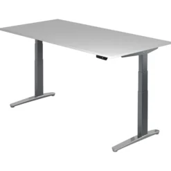 XBHM 2E GC | Schreibtisch 200 x 100 elektrisch höhenverstellbar Grau