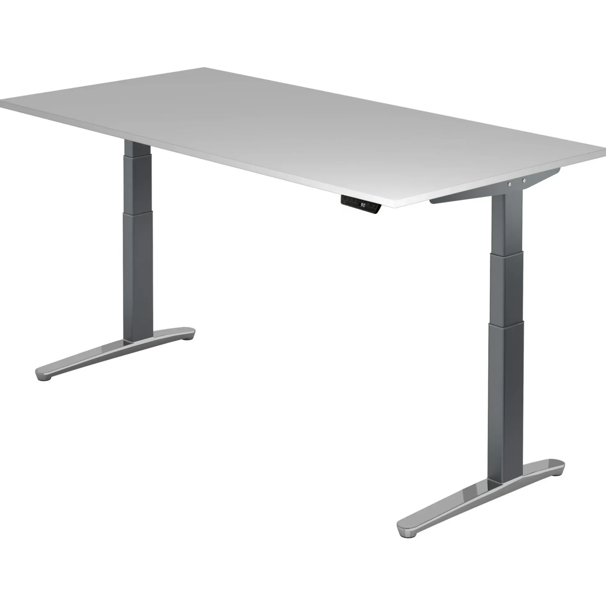 XBHM 2E GC | Schreibtisch 200 x 100 elektrisch höhenverstellbar Grau