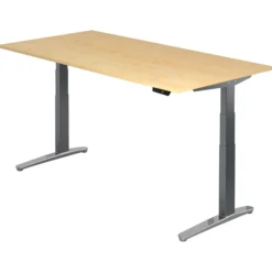 XBHM 2E GC | Schreibtisch 200 x 100 elektrisch höhenverstellbar Ahorn