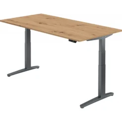 XBHM 2E GG | Schreibtisch 200 x 100 elektrisch höhenverstellbar Asteiche