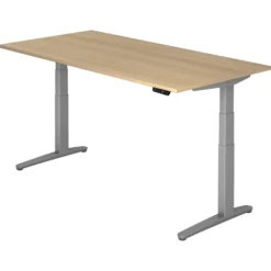 XBHM 2E SS | Schreibtisch 200 x 100 elektrisch höhenverstellbar Eiche