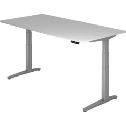 XBHM 2E SS | Schreibtisch 200 x 100 elektrisch höhenverstellbar Grau