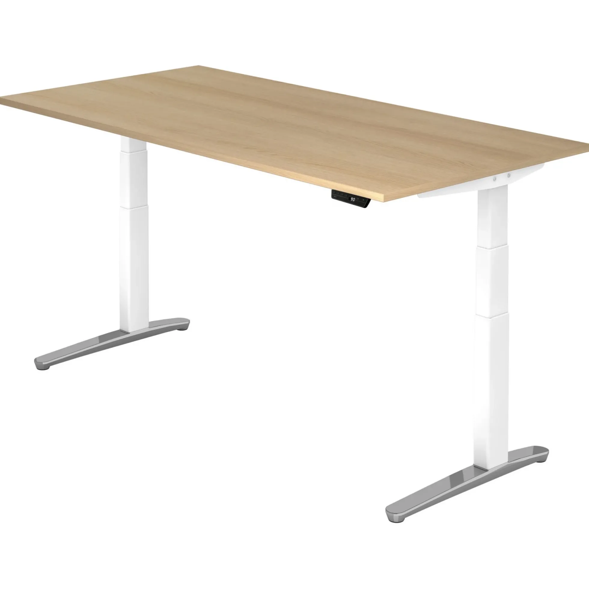 XBHM 2E WC | Schreibtisch 200 x 100 elektrisch höhenverstellbar Eiche