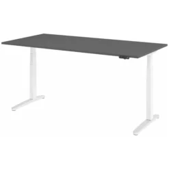 XBHM 2E WC | Schreibtisch 200 x 100 elektrisch höhenverstellbar Graphit