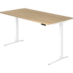 XBHM 2E WW | Schreibtisch 200 x 100 elektrisch höhenverstellbar Eiche