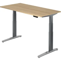 XBHM 16 GC | Schreibtisch 160 x 80 elektrisch höhenverstellbar Eiche