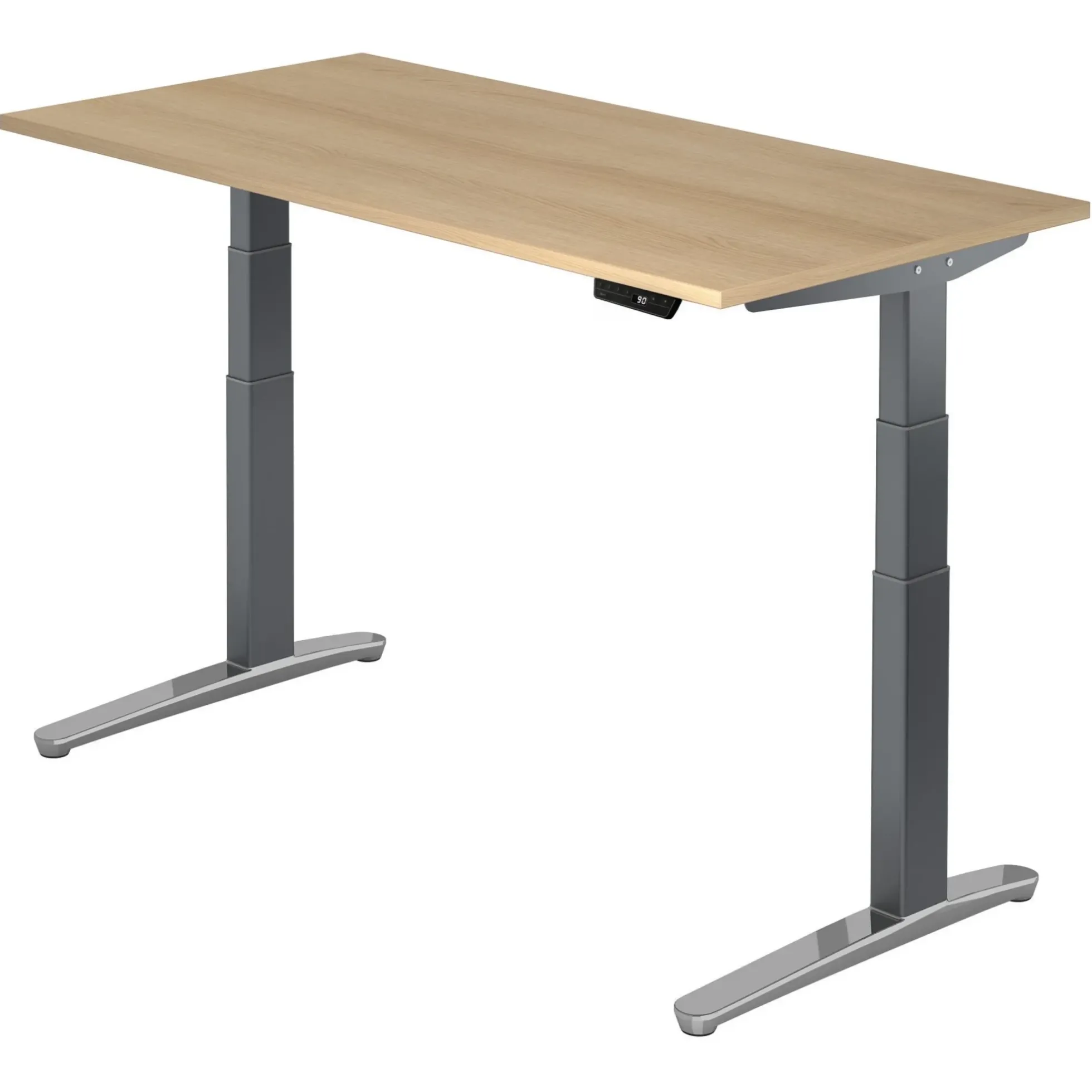 XBHM 16 GC | Schreibtisch 160 x 80 elektrisch höhenverstellbar Eiche