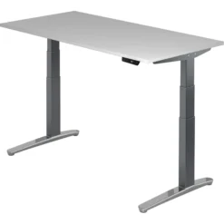 XBHM 16 GC | Schreibtisch 160 x 80 elektrisch höhenverstellbar Grau