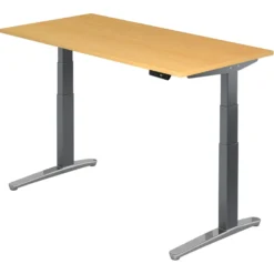 XBHM 16 GC | Schreibtisch 160 x 80 elektrisch höhenverstellbar Buche