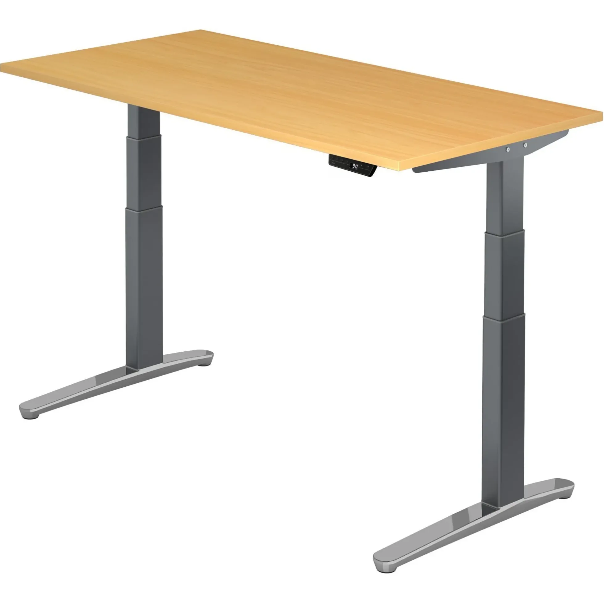 XBHM 16 GC | Schreibtisch 160 x 80 elektrisch höhenverstellbar Buche
