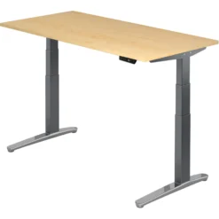 XBHM 16 GC | Schreibtisch 160 x 80 elektrisch höhenverstellbar Ahorn