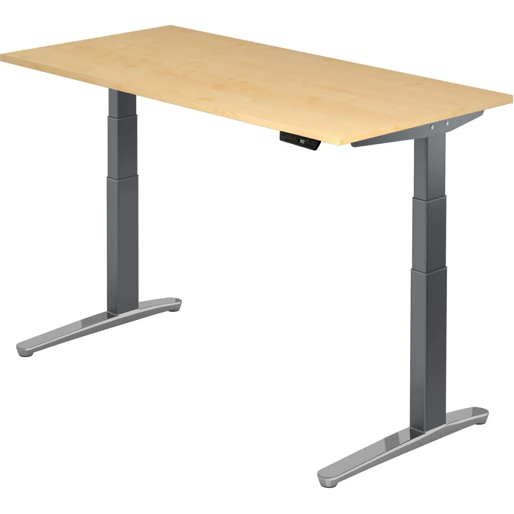 XBHM 16 GC | Schreibtisch 160 x 80 elektrisch höhenverstellbar Ahorn