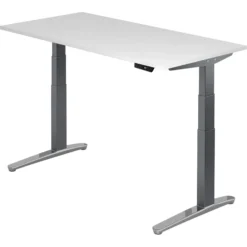 XBHM 16 GC | Schreibtisch 160 x 80 elektrisch höhenverstellbar Weiß