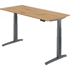 XBHM 19 GG | Schreibtisch 180 x 80 elektrisch höhenverstellbar Asteiche