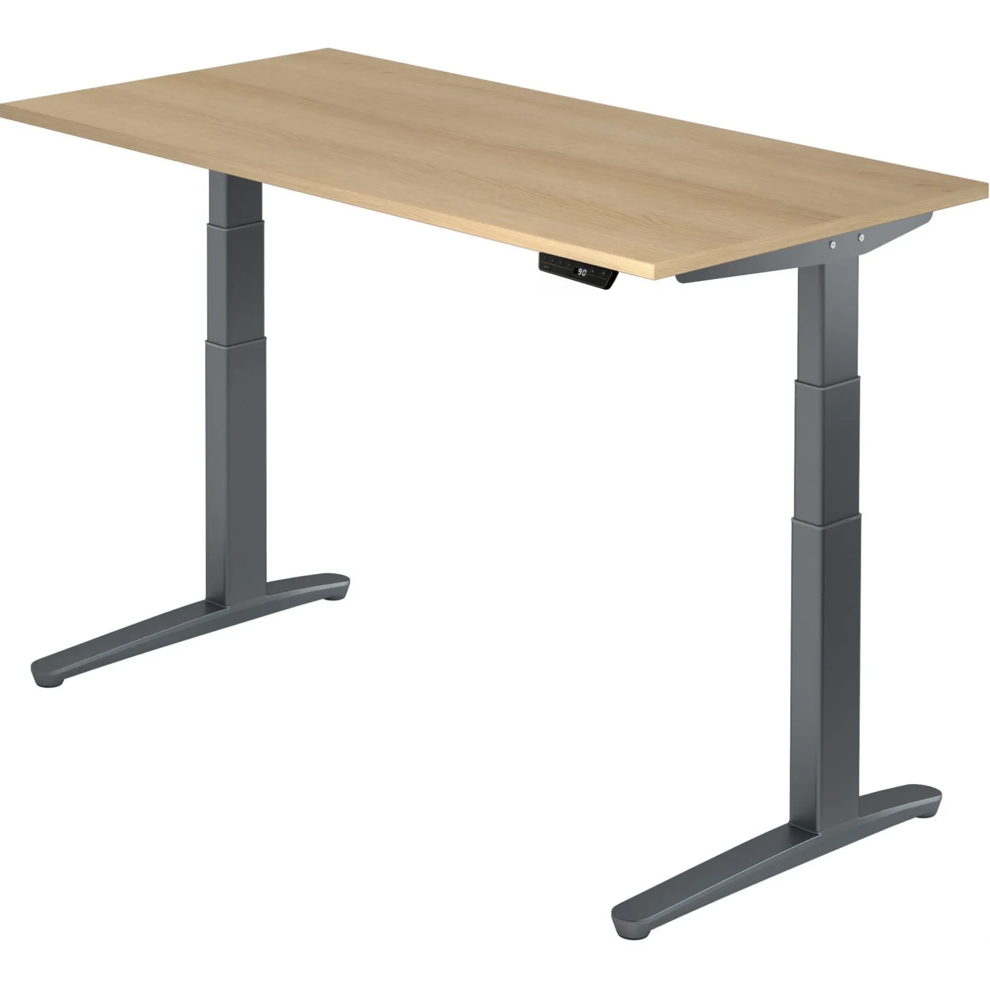 XBHM 16 GG | Schreibtisch 160 x 80 elektrisch höhenverstellbar Eiche