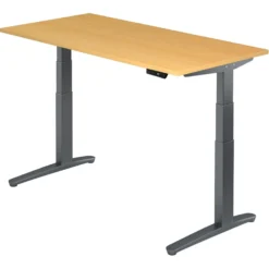 XBHM 16 GG | Schreibtisch 160 x 80 elektrisch höhenverstellbar Buche