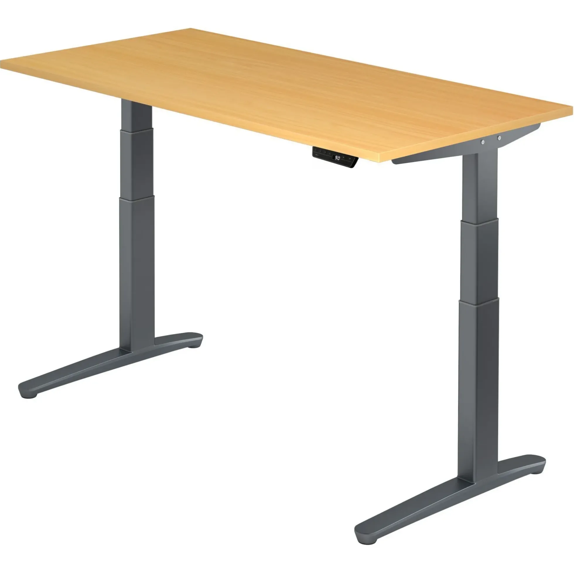 XBHM 16 GG | Schreibtisch 160 x 80 elektrisch höhenverstellbar Buche