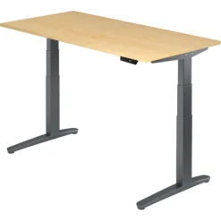 XBHM 16 GG | Schreibtisch 160 x 80 elektrisch höhenverstellbar Ahorn
