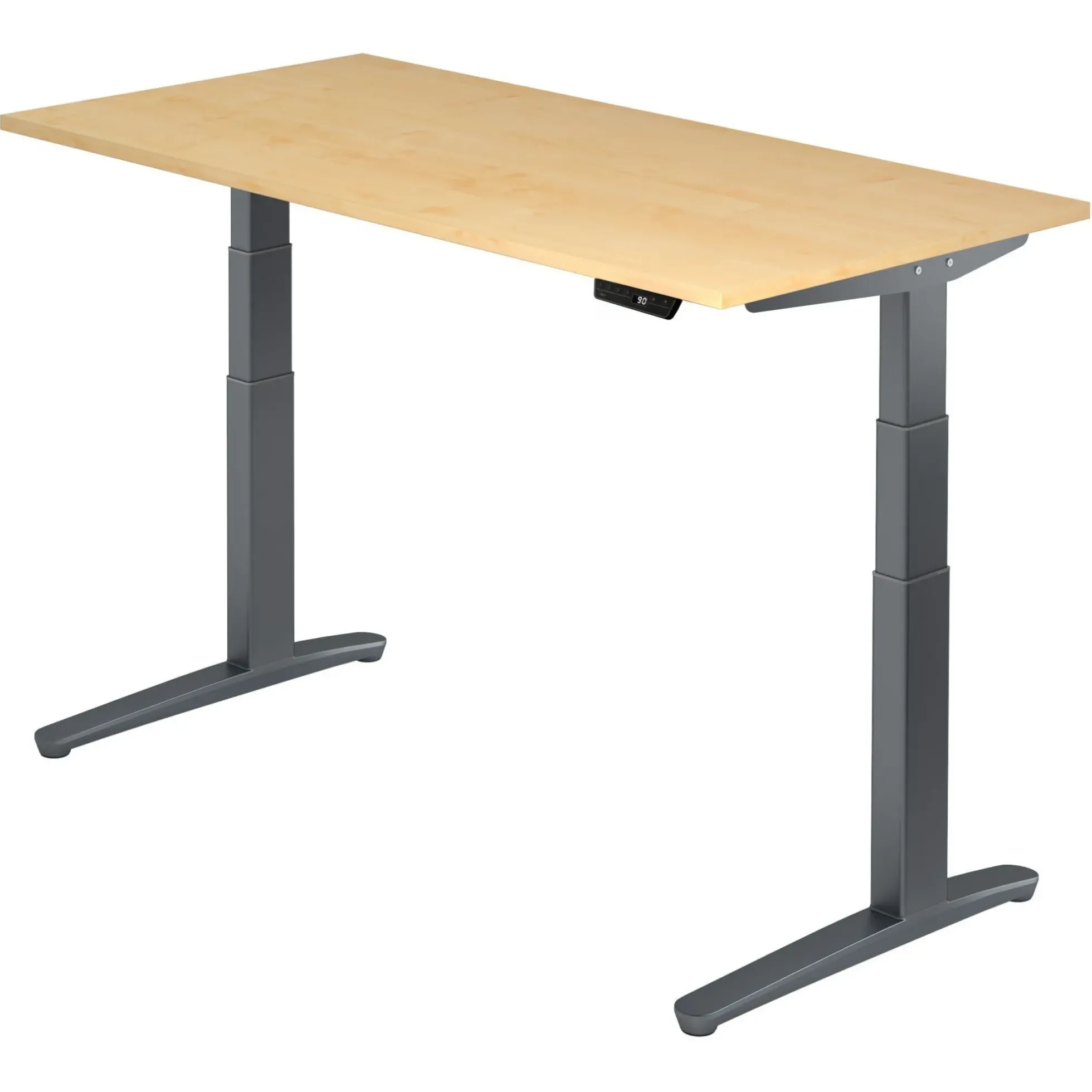 XBHM 16 GG | Schreibtisch 160 x 80 elektrisch höhenverstellbar Ahorn