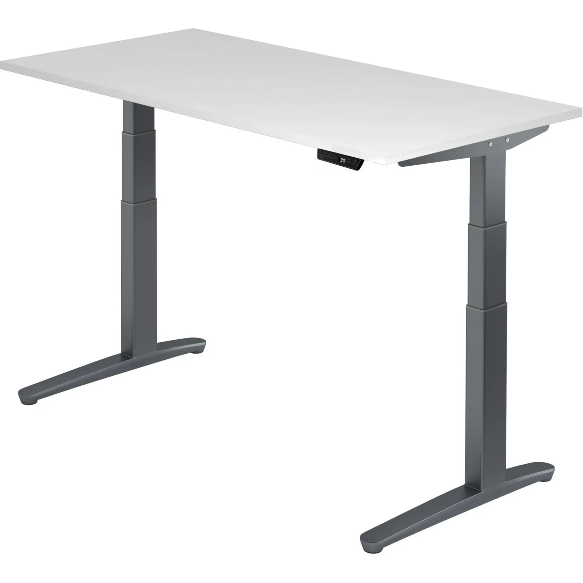 XBHM 16 GG | Schreibtisch 160 x 80 elektrisch höhenverstellbar Weiß
