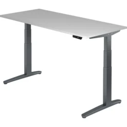 XBHM 19 GG | Schreibtisch 180 x 80 elektrisch höhenverstellbar Grau