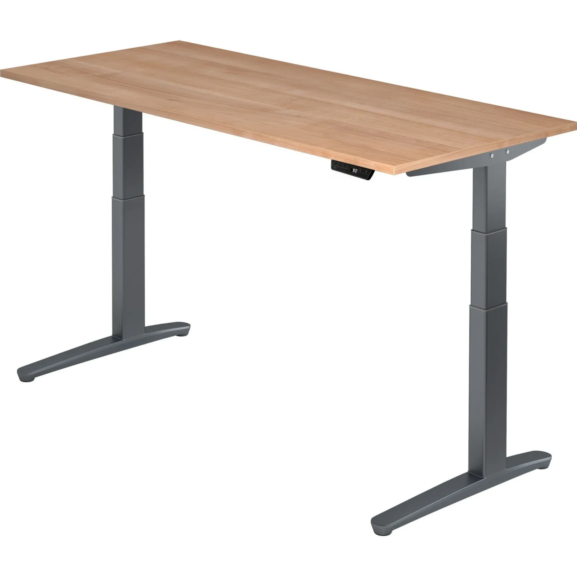 XBHM 19 GG | Schreibtisch 180 x 80 elektrisch höhenverstellbar Nussbaum