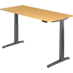 XBHM 19 GG | Schreibtisch 180 x 80 elektrisch höhenverstellbar Buche