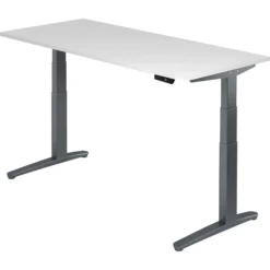 XBHM 19 GG | Schreibtisch 180 x 80 elektrisch höhenverstellbar Weiß