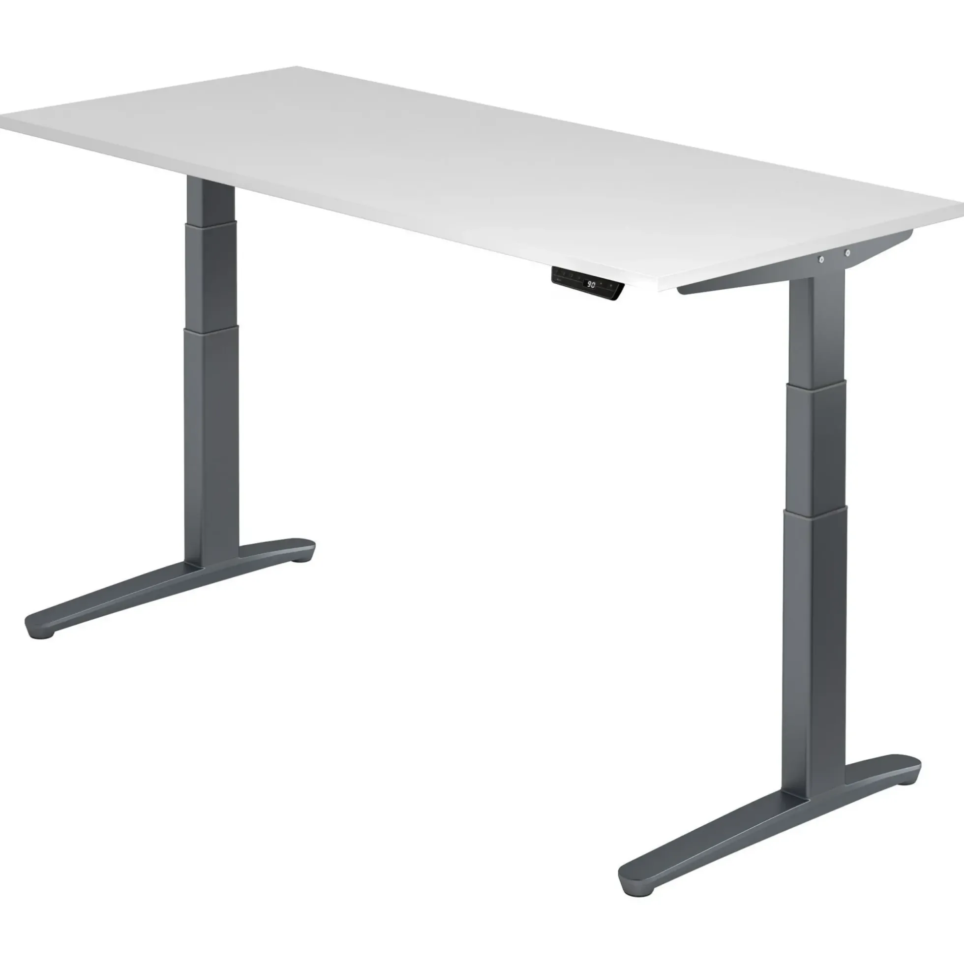 XBHM 19 GG | Schreibtisch 180 x 80 elektrisch höhenverstellbar Weiß