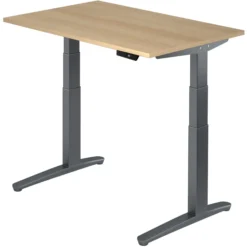 XBHM 12 GG | Schreibtisch 120 x 80 elektrisch höhenverstellbar Eiche