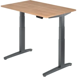 XBHM 12 GG | Schreibtisch 120 x 80 elektrisch höhenverstellbar Nussbaum