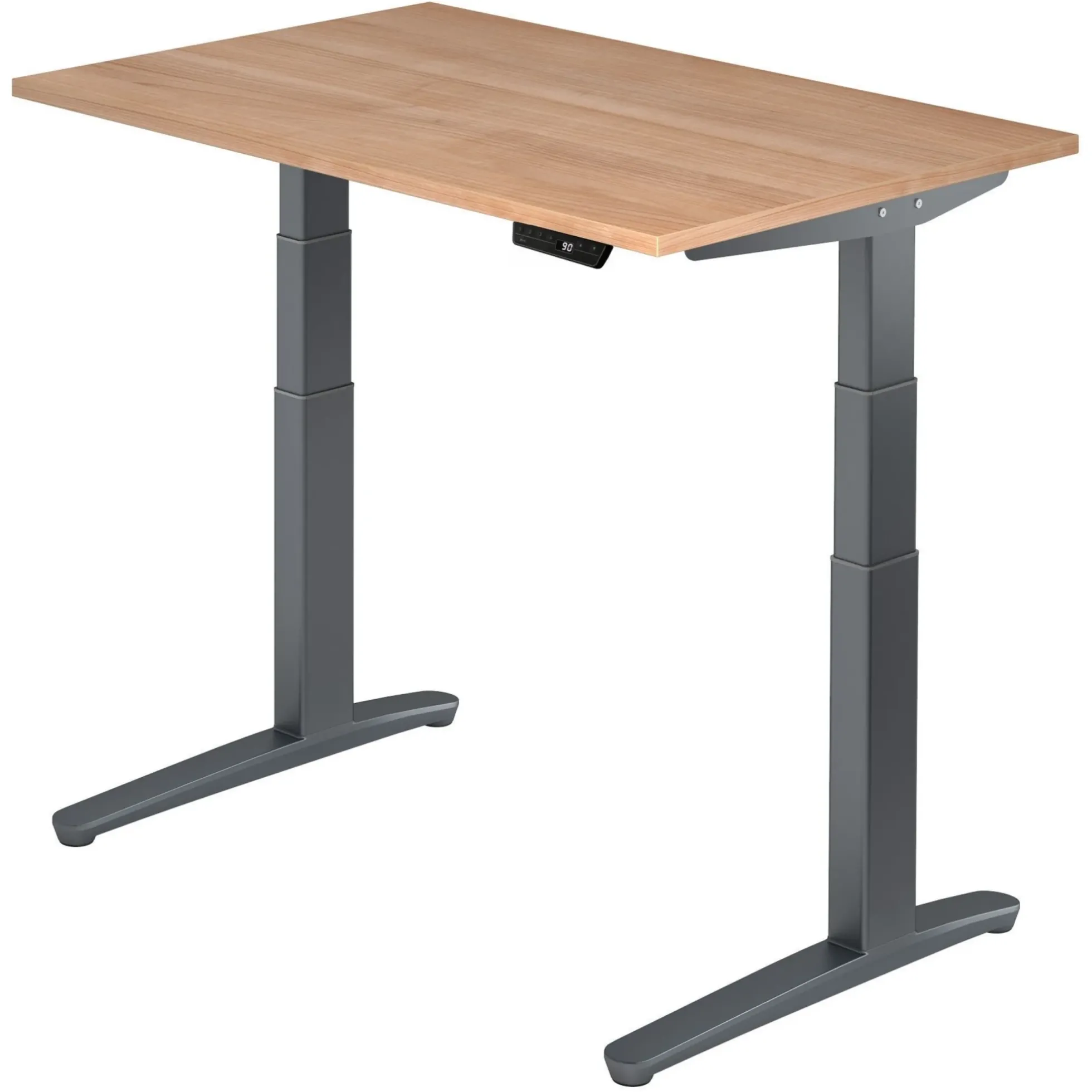 XBHM 12 GG | Schreibtisch 120 x 80 elektrisch höhenverstellbar Nussbaum
