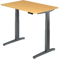 XBHM 12 GG | Schreibtisch 120 x 80 elektrisch höhenverstellbar Buche