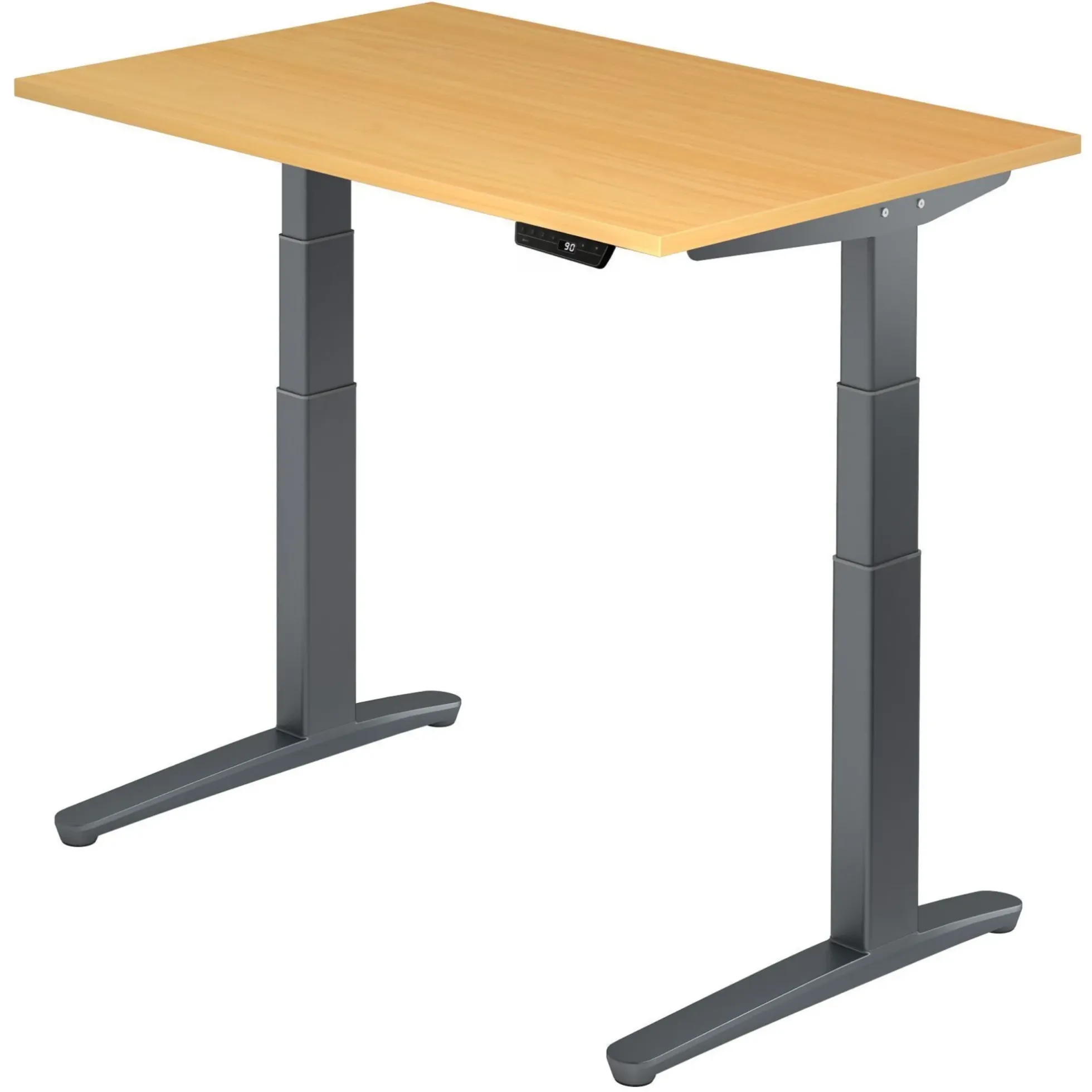 XBHM 12 GG | Schreibtisch 120 x 80 elektrisch höhenverstellbar Buche