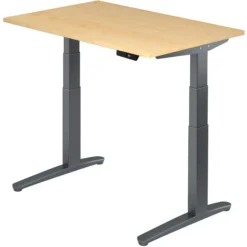 XBHM 12 GG | Schreibtisch 120 x 80 elektrisch höhenverstellbar Ahorn
