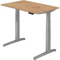 XBHM 12 SS | Schreibtisch 120 x 80 elektrisch höhenverstellbar Asteiche