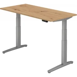 XBHM 16 SS | Schreibtisch 160 x 80 elektrisch höhenverstellbar Asteiche