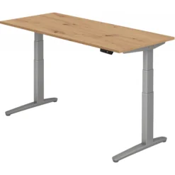 XBHM 19 SS | Schreibtisch 180 x 80 elektrisch höhenverstellbar Asteiche