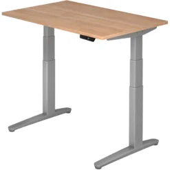 XBHM 12 SS | Schreibtisch 120 x 80 elektrisch höhenverstellbar Nussbaum