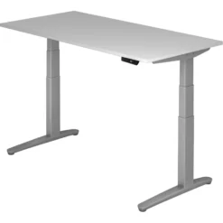 XBHM 16 SS | Schreibtisch 160 x 80 elektrisch höhenverstellbar Grau