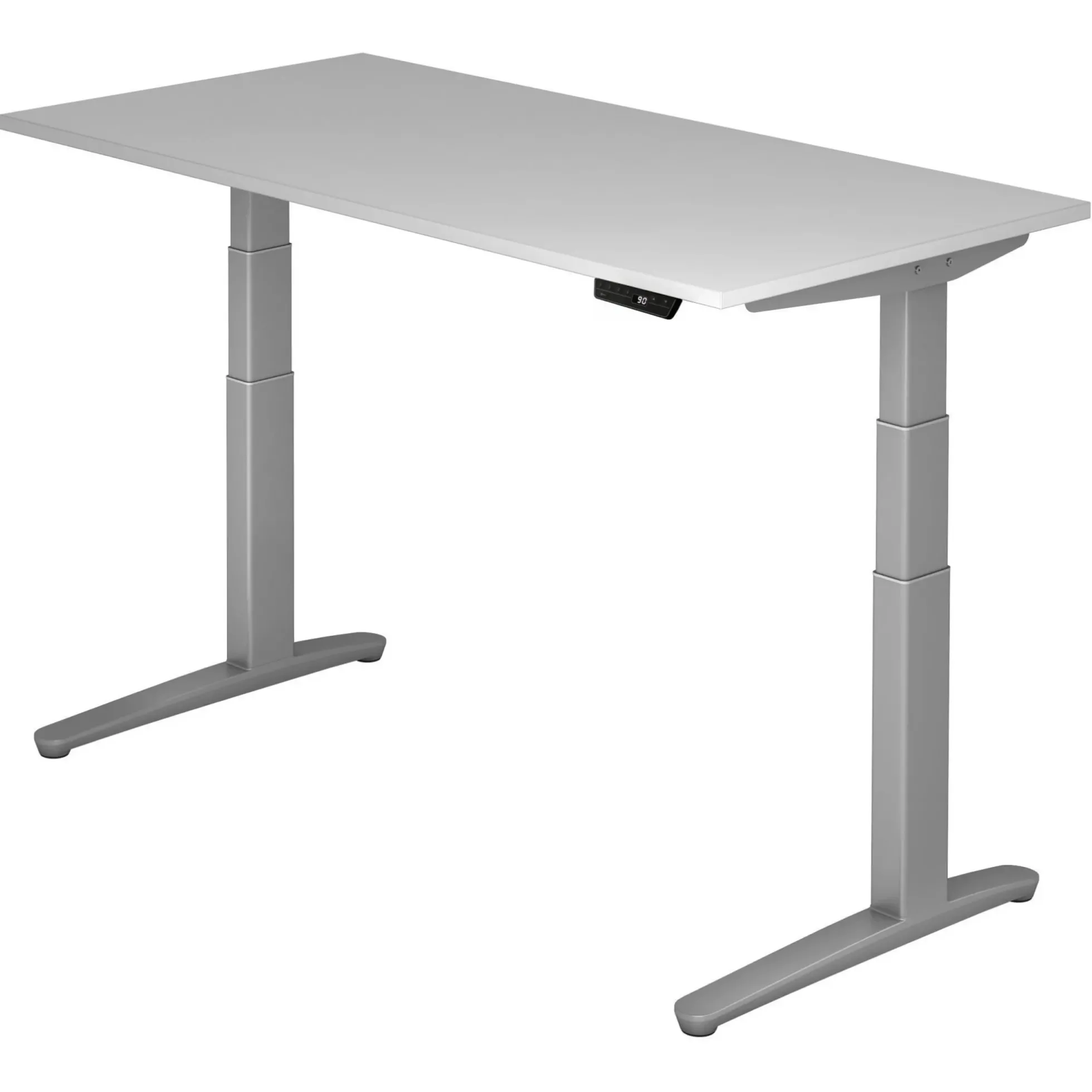 XBHM 16 SS | Schreibtisch 160 x 80 elektrisch höhenverstellbar Grau