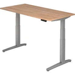 XBHM 16 SS | Schreibtisch 160 x 80 elektrisch höhenverstellbar Nussbaum