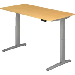 XBHM 16 SS | Schreibtisch 160 x 80 elektrisch höhenverstellbar Buche
