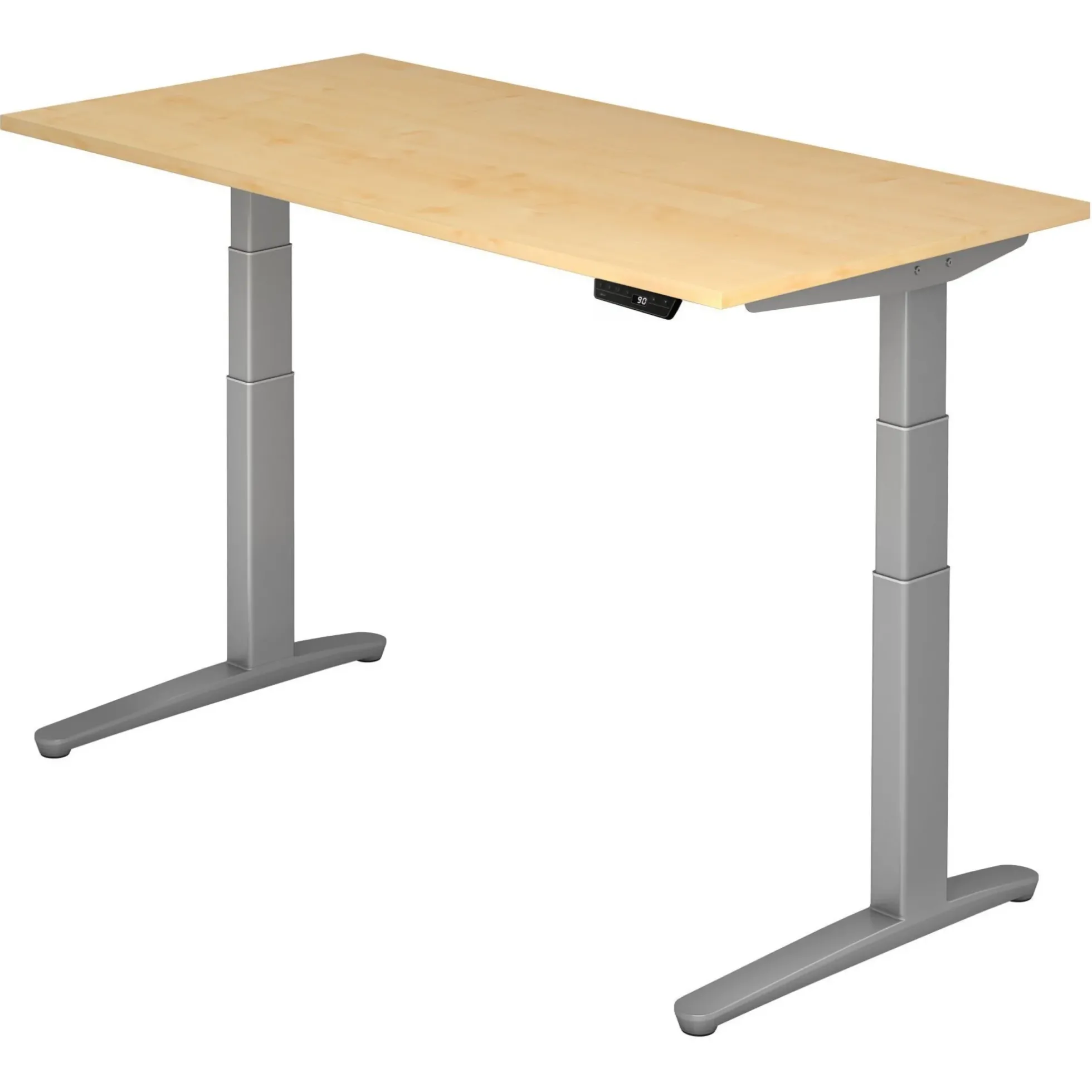 XBHM 16 SS | Schreibtisch 160 x 80 elektrisch höhenverstellbar Ahorn