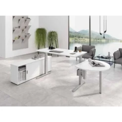 XBHM 16 SS | Schreibtisch 160 x 80 elektrisch höhenverstellbar Weiß